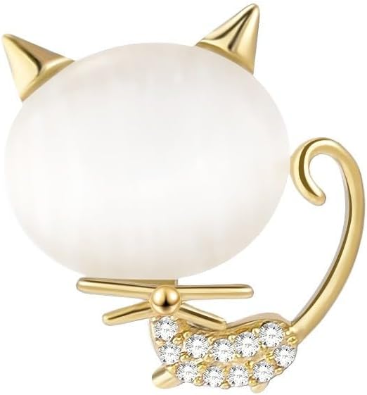 Animal Brooches for Women Cat Dog Fox Brooch Pin Rhinestone Crystal Animal Lapel Pins Jewelry Gifts Valentine's Day Gifts for Wife Mom Girl