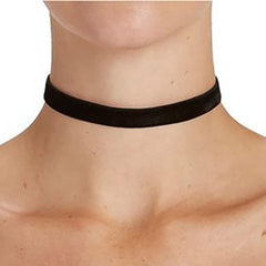 Prosy Gothic Choker Necklace Silver Black Velvet Statement Collar Necklaces for Women and Girls