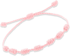 String Bracelet Handmade thread knot adjustable traditional Red