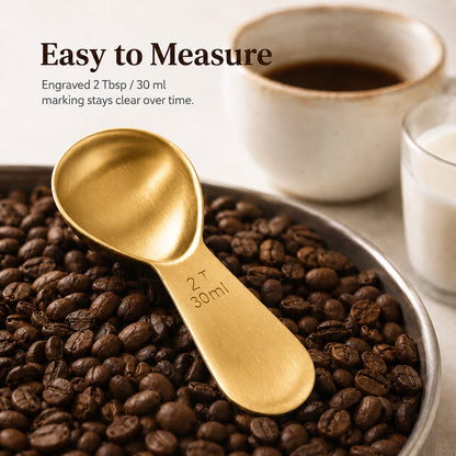 1 Pcs Coffee Scoop, Premium 2 Tablespoon Coffee Spoon for Ground Coffee and Tea, Ergonomic Handle