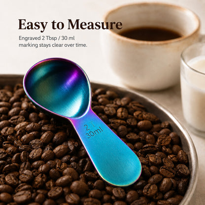 1 Pcs Coffee Scoop, Premium 2 Tablespoon Coffee Spoon for Ground Coffee and Tea, Ergonomic Handle