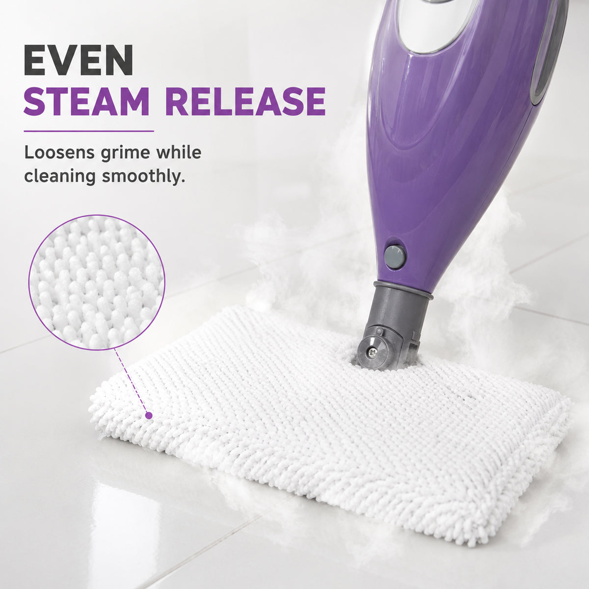 4 Pack Steam Mop Replacement Pads, Washable Microfiber Mop Pads for S3501 S3601 S3550 S3901