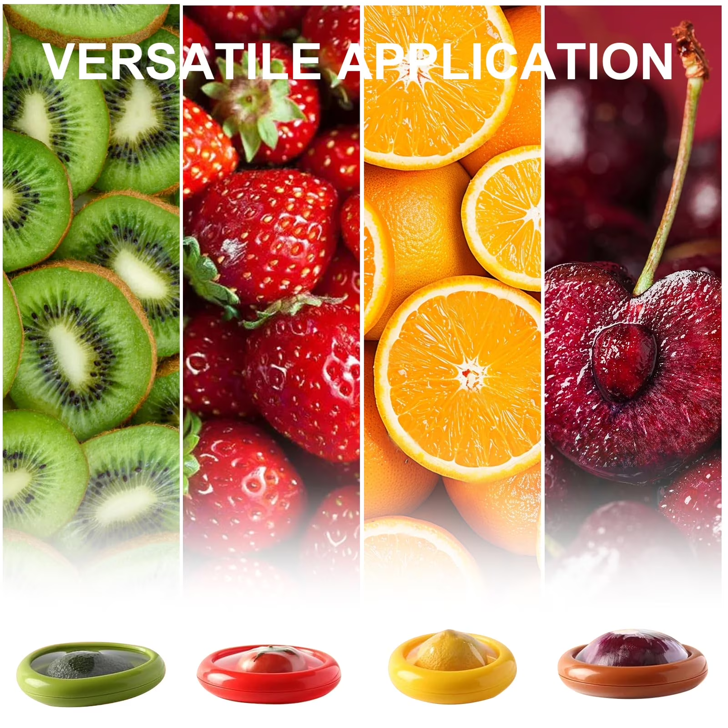 4 Pack Fresh Food Containers, Reusable Silicone Storage Pods for Fridge, Ideal for Avocados, Lemons, Garlic, Onions, and More, Send Goods from Local Warehouse