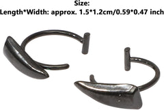 iiniim 1 Pair Unisex Stainless Steel Fake Lip Rings Clip No Piercing Jewelry