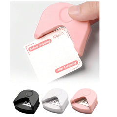 ZAAWUUT Mini Corner Rounder Paper Punch R4 Fillet Cutter,DIY Craft Machine Paper Trimmer Card Photo Corner Cutter, Office School Photo Studio Supplies (Pinkish-Purple)