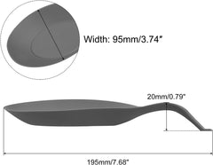 uxcell Silicone Spoon Rest, 7.68" x 3.74" Heat Resistant Kitchen Utensil Holder Spatula Ladle Rest for Counter Stove Top, Dark Gray 4Pcs