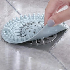 Hair Catcher Shower Drain Covers Protector Durable Silicone Bathtub Hair Stopper Easy to Install and Clean Suit for Bathroom Tub Shower and Sink, 2 Pack, Blue