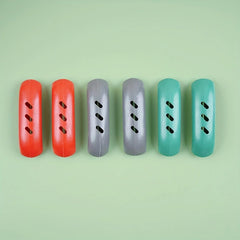 Silicone Pan Handle Covers, Heat Resistant Pot Handle Grips, Teal Red Gray (Red, 6PCS)