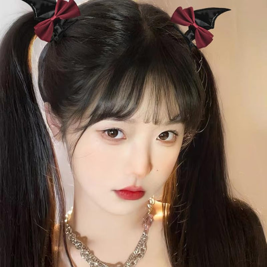 Halloween Bat Bow Hair Accessories for Women Girls Black Bat Hair Clips for Girls Hair Halloween Bows for Women Girls Goth Hair Bat Accessories for Girls 2 Pcs Bow Halloween Accessories