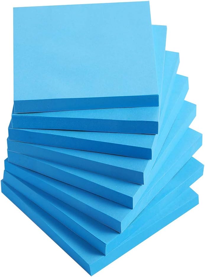 Sticky Notes 3x3 Inches,Light Pink Self-Stick Pads, Easy to Post for Home, Office, Notebook, 8 Pads/Pack