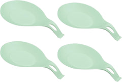uxcell Silicone Spoon Rest, 7.68" x 3.74" Heat Resistant Kitchen Utensil Holder Spatula Ladle Rest for Counter Stove Top, Dark Gray 4Pcs