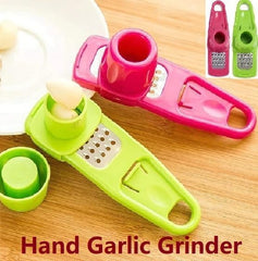 Green Hand Garlic Grinder-Small Hand Grinder for Garlic, 2024 New Hand Press Garlic Chopper, Hand Pepper Grinder, Garlic Press Hand Specialty Tools Kitchen and Dining, 1