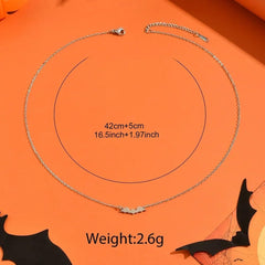 Stainless Steel Head Cute Lock Bone Chain For Women Jewelry Daily Match Birthday Gift 1Pcs