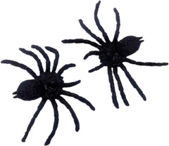 Cooplay 6pcs Fake Big Spiders Black Plastic Mock Reptile Insects Joke Toys Prank Scary Trick Tricky Brains for Halloween Party