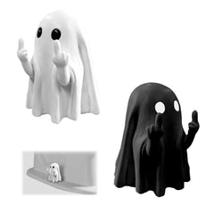 Funny Ghost Toilet Bolt Covers Decorative Toilet Screw Cover Caps, Toilet Caps for Bottom of Toilet, Halloween Cute Toilet Bowl Bolt Covers for Bathroom Decor, Cute Halloween Decor,2-Pack (Black)