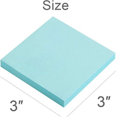 Sticky Notes 3x3 Inches,Light Pink Self-Stick Pads, Easy to Post for Home, Office, Notebook, 8 Pads/Pack