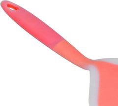 Heat Spatula, Silicone Wide Mouth Spatula Pancakes Fried Shovel Flexible Turner for Kitchen Utensils (Orange Head)
