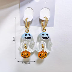 halloween Earrings Cute Spooky Ghost Pumpkin for Women Earrings Dangle Fun Jewelry Gifts Fashion Earring Jewelry