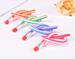Flexible Bendy Pencil,35 PCS Flexible Soft Pencil Colorful Stripe Soft Pencils with Eraser as Gift for Students or Children