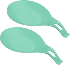 uxcell Silicone Spoon Rest, 7.68" x 3.74" Heat Resistant Kitchen Utensil Holder Spatula Ladle Rest for Counter Stove Top, Dark Gray 4Pcs