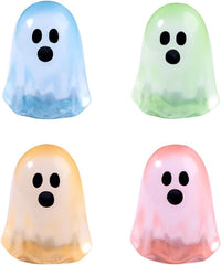 Halloween Mini Ghosts Figures, 2025 New Luminous Mini Resin Figures, Tiny Small Little Ghost Statue Miniature Figurines, Glow in The Dark Ghosts Halloween Party Favors Landscape Decorations (120 PCS)