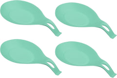 uxcell Silicone Spoon Rest, 7.68" x 3.74" Heat Resistant Kitchen Utensil Holder Spatula Ladle Rest for Counter Stove Top, Dark Gray 4Pcs