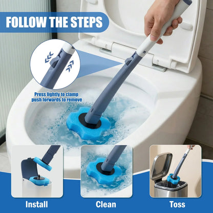 Toilet Bowl Wand Kit with 8 Refill Heads
