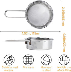 Flour Sifter for Baking,Stainless Steel Powdered Sugar Shaker Duster for Rapid Screening Of Flour,Apricot Flour,Sugar Powder,Powder With Other Ingredients