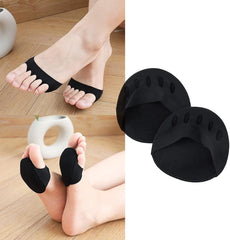 Ice Silk Forefoot Pads Invisible High 5 Fingers Half Toe Insoles