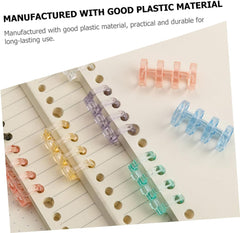 16pcs Adjustable Loose Leaf Binder for Notebook Flexible Multi Binding Coils Convenient for Organizing Pages and Documents for Projects and Study Cards