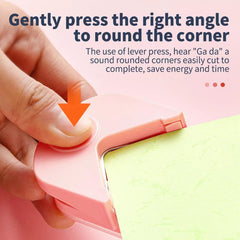 ZAAWUUT Mini Corner Rounder Paper Punch R4 Fillet Cutter,DIY Craft Machine Paper Trimmer Card Photo Corner Cutter, Office School Photo Studio Supplies (Pinkish-Purple)