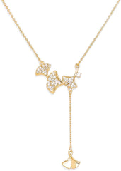 Sonateomber Dainty Chain Simple Pendant Necklace for Women, Cute Statement Rhinestone Single Dangle Necklaces Thanksgiving Christmas Jewelry Gift