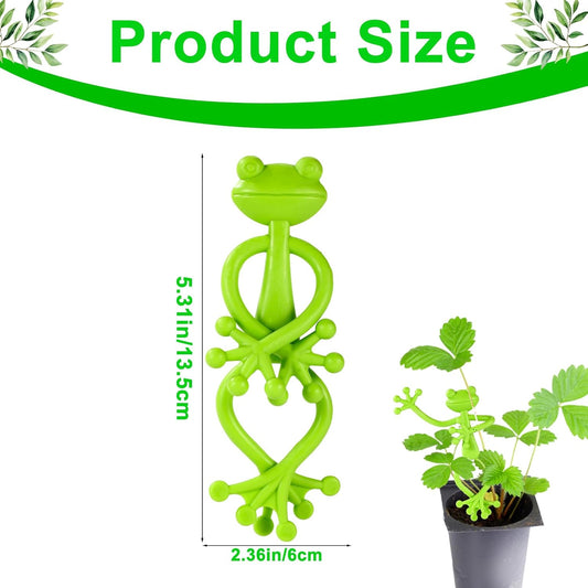 5pcs Frog Plant Stand, Multipurpose Plastic Flower Stem Support for Climbing Houseplant, Leaf Holder Hook, Vines Traction Stabilizer Structure Grapple Indoor Outdoor Monstera Garden Decor Accessories