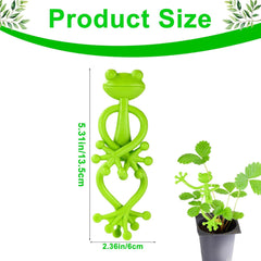 5pcs Frog Plant Stand, Multipurpose Plastic Flower Stem Support for Climbing Houseplant, Leaf Holder Hook, Vines Traction Stabilizer Structure Grapple Indoor Outdoor Monstera Garden Decor Accessories