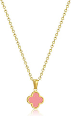 Clover Necklace for Women 18K Gold Plated Four Leaf Clover Pendant Necklaces Lucky Jewelry Gifts for Women