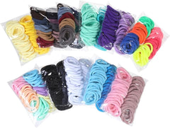 50Pcs/Set Women Colorful Nylon Elastic Hair Bands Ponytail Holder Rubber Bands Scrunchie Headwear(Green)