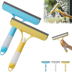 3 in 1 Window Cleaning Scraper with Spray, 2025 New Multi-Function Glass Cleaner Squeegee Tool for Shower Glass, Tile, Mirror Cleaning, All-Purpose Spray Function Brush with Ergonomic Handle (Yellow)