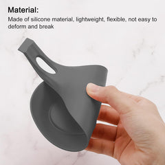 uxcell Silicone Spoon Rest, 7.68" x 3.74" Heat Resistant Kitchen Utensil Holder Spatula Ladle Rest for Counter Stove Top, Dark Gray 4Pcs