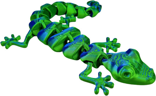 3D Printed Gecko Animals Toys - Flexible Fidget Lizard Toys for Adults, Home Office Decor, Stocking Stuffers Bulk, Birthday Party Halloween