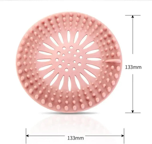 Drain Strainers 8PCS Round Silicone Drain Hair Catcher, Kitchen Sink Strainer Bathroom Shower Bath Stopper Drain Cover Hair Trap, Filter of drainage systems, and improves the smoothness o(Gray)