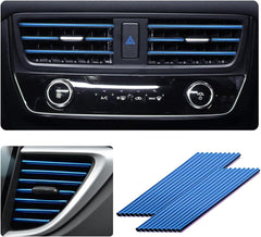 Ziciner 20 Pcs Car Air Conditioner Decoration Strip, Waterproof Bendable Auto Vent Outlet Shiny Trim, Universal Vehicle Interior Accessories Suitable for Most Air Vent Outlet (Shiny Red)
