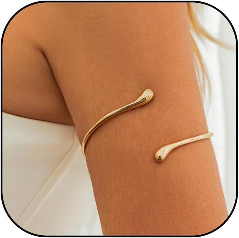Choistily Arm Cuff Gold Layered Bracelet Adjustable Upper Arm Bangle Jewelry Gifts for Women Boho Halloween Costume Accessories