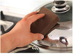 Caxmtu 3Pcs Magic Carborundum Brush Sanging Sponge for Pot Teapot Kettle Descaling Clean Large Area Flexible