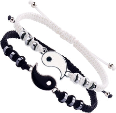 Best Friend Bracelets Couples Bracelets for 2 Matching Yin Yang His and Her Lover Bracelet Jewelry for Bff Friendship Relationship Boyfriend Girlfriend Valentines Gift