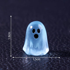 Halloween Mini Ghosts Figures, 2025 New Luminous Mini Resin Figures, Tiny Small Little Ghost Statue Miniature Figurines, Glow in The Dark Ghosts Halloween Party Favors Landscape Decorations (120 PCS)