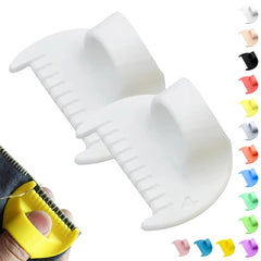 4mm Seam Guide for Hand Sewing Edge Lockranding Tool, Sewing Needle Gauge Measuring Tool, Mini Finger Ruler Kit Ideal for Leather/Fabric/Craft Sew, Blue 2 Pcs