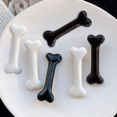 6 Pieces Bone Hair Clips, Dog Bone Hair Clips, Halloween Hair Clips, Children's Hair Clips, Plastic Hair Accessories, Cartoon Hair Accessories, Skull Hair Accessories