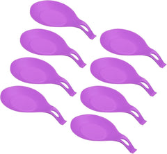 uxcell Silicone Spoon Rest, 7.68" x 3.74" Heat Resistant Kitchen Utensil Holder Spatula Ladle Rest for Counter Stove Top, Dark Gray 4Pcs