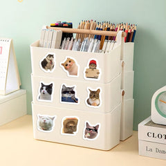 Cat Stickers for Kids, 500Pcs Funny Cat Meme Rolls Self Adhesive Seals for Kids Girls Boys Teen Birthday Party Decorations Water Bottle Scrapbook