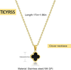 Clover Necklace for Women 18K Gold Plated Four Leaf Clover Pendant Necklaces Lucky Jewelry Gifts for Women